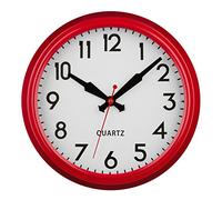 Premier Housewares Wall Clock, Metal, Red, 38 x 10 x 38 cm