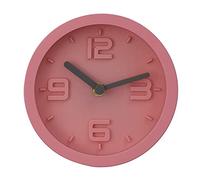 Premier Housewares Wall Clock Pink Frame/Pink Finish Frame Clocks For Living Room/Bedroom/Contemporary Style Round Shaped Design Metal Clocks For Hallways 4 x 16 x 16