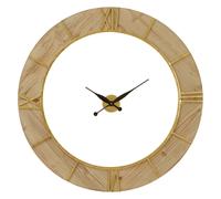 Premier Housewares Wall Clock Wooden Clocks For Living Room Gold Roman Numbers Kitchen Clocks Wall Contemporary Clocks For Bedrooms 98 x 4 x 98