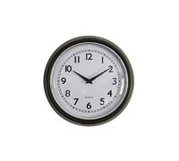 Premier Housewares Wall Clock Wooden Clocks For Living Room Retro Green Digit Numbers Kitchen Clocks Wall Contemporary Clocks For Bedrooms 25 x 3 x 25cm
