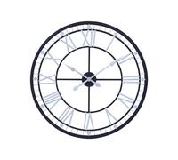 Premier Housewares Wall Clock Wooden Clocks For Living Room Silver Roman Numbers Kitchen Clocks Wall Contemporary Clocks For Bedrooms 80 x 4 x 80