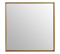 Premier Housewares Wall Mirror Bathroom/Bedroom/Hallway Wall Mounted Medium Gold Mirrors/Square Minimalistic Mirrors For Living Room 4 x 42 x 42