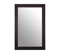 Premier Housewares Wall Mirror Bathroom/Bedroom/Hallway Wall Mounted Mirrors Subtle Grain Wall Mirror With Black Finish/Glass Mirrors For Living Room 2 x 90 x 60