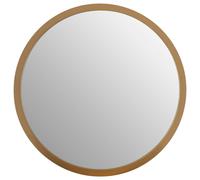 Premier Housewares Wall Mirror Bathroom / Bedroom / Hallway Wall Mounted Small Gold Mirrors / Round Minimalistic Mirrors For Living Room 4 x 34 x 34
