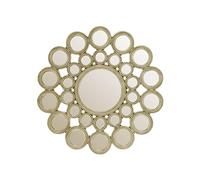 Premier Housewares Wall Mirror/Bathroom Mirrors Wall Mounted/Hallway Wall Mirrors/Stick On Mirrors For Walls/Champagne Wall Mirror For Living Room Dimensions W119 X D4 X H119cm