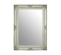 Premier Housewares Wall Mirror/Mirrors For Garden/Bathroom/Living Room Antique Effect Rectangular Frame/Silver Finish Wall Mounted Mirrors W83 X D5 X H113cm.