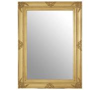Premier Housewares Wall Mirror/Mirrors For Garden/Bathroom/Living Room With Carving Rectangular Frame/Gold Finish Wall Mounted Mirrors W83 X D5 X H113cm.