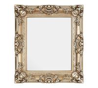Premier Housewares Wall Mirror / Mirrors For Garden / Bathroom / Living Room With Thick Decorative Frame / Neo-Classic Gold Finish Wall Mounted Mirror