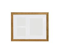 Premier Housewares Walnut Wood 3 Photo Collage Photo Frame