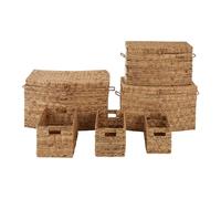 Premier Housewares Water Hyacinth Storage Baskets Set of 6