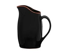 Calisto Glazed Terracotta Pitcher Premier Housewares Black One Size