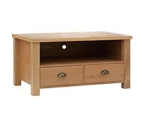 Premier Housewares Westbury Media Unit, Oak Veneer/Wood, Natural