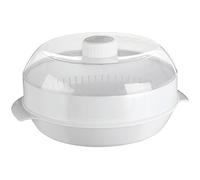 Premier Housewares White And Clear Microwave Steamer | Durable Veg Steamer