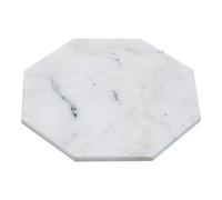 Premier Housewares White Finish Octagonal Marble Trivet Board/Serving Tray/Modern Platter/Platters With Non Stick Smooth Finish Trays For Kitchen/Dinners 18 x 18 x 21