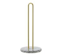 Premier Housewares White Marble / Brass Kitchen Roll Holder