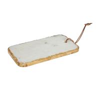 Premier Housewares White Marble / Gold Foil Chopping Board