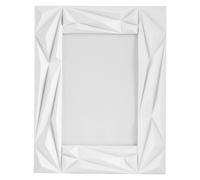 Premier Housewares White Photo Frame / Frames Geometric Design Picture Frames For Wall Contemporary Rectangular Photo Frames For Bedroom / Living Room