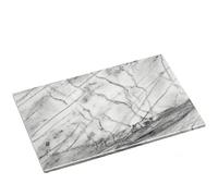 Premier Housewares White Slab Cutting Chopping Boards Glass Chopping Board in Marble for Kitchen Glass Chopping Board Marble Slab 2 x 41 x 31 cm