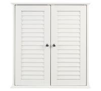 Premier Housewares White Wood 2 Door Wall Cabinet