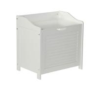 Orsina Shutter White Wood Laundry Storage Cabinet