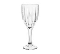 Premier Housewares Wine Glasses Crystal Clear Wine Glasses Set of Four, Fluted Detail Martini Glasses, Elegant Design, Perfect Cocktail Glasses For Entertaining, 290ml