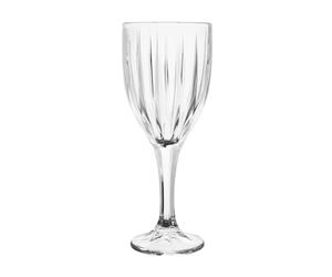 Premier Housewares Wine Glasses Crystal Clear Wine Glasses Set of Four, Fluted Detail Martini Glasses, Elegant Design, Perfect Cocktail Glasses For Entertaining, 290ml