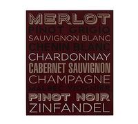 Premier Housewares Wine List Wall Plaque - Red