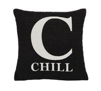Premier Housewares Words 'Chill' Black Cushion