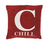Premier Housewares Words 'Chill' Red Cushion