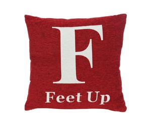 Premier Housewares Words 'Feet Up' Red Cushion
