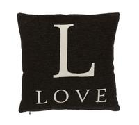Premier Housewares Words 'Love' Black Cushion