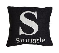 Premier Housewares Words 'Snuggle' Black Cushion