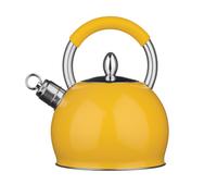 Premier Housewares Yellow Whistling Kettle - 2.4 Ltr