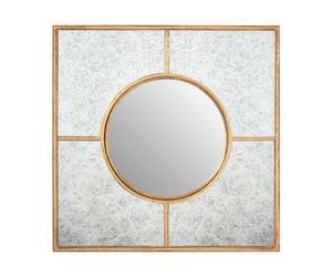 Premier Housewares Zariah Gold Finish Art Deco Wall Mirror