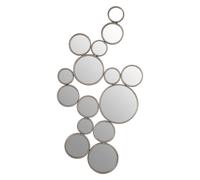 Premier Housewares Zariah Large Silver Multi Circle Wall Mirror