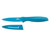 Premier Housewares Zing Vegetable Knife, Non-Stick Blade with Lid, Blue PP, TPR Coated Handle