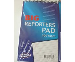 Premier Impact -REPORTERS PAD- 300 Pages Size 125 x 203 mm Ruled Feint - 3 PCS