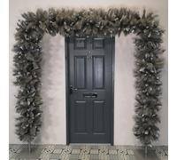 Premier Indoor 7.5ft Silver Christmas Wrapped PVC Branches Tree Arch With 1070 Tips Samuel Alexander Silver One Size