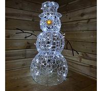 Premier Indoor Outdoor Christmas 90cm Lit Soft Acrylic Snowman With 80 White LED