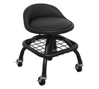 Creeper Stool Pneumatic with Adjustable Height Swivel Seat & Back Rest