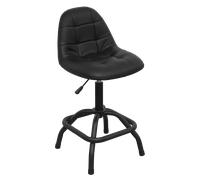 Sealey SCR01B Workshop Stool Pneumatic With Adjustable Height Swivel Seat & Back Rest