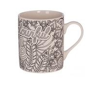 Orsina Live A Colourful Life Bone China Mug With Floral Design, Home Decor Cup,ideal As A Decorative Coffee Mug