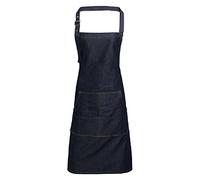 Premier Jeans Stitch Bib Apron (One Size) (Indigo Denim)