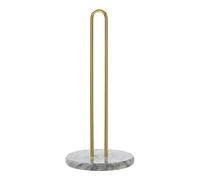 Premier Kitchen Roll Holder, White Marble, Brass Finish, 1001216