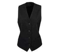 Premier Women's Lined Polyester Waistcoat Black XL