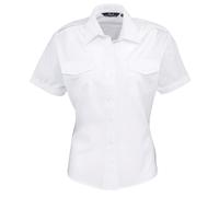 PREMIER LADIES SHORT SLEEVE PILOT Women Uniform Work Wear SHIRT 8-26 PR312