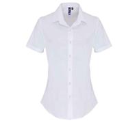 Premier Ladies Short Sleeve Stretch Fit Poplin Shirt PR346