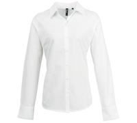 Premier Ladies Signature Long Sleeve Cotton Blend Oxford Shirt Blouse