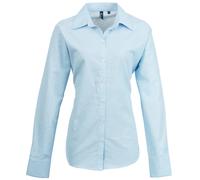 Premier Ladies Signature Long Sleeve Cotton Blend Oxford Shirt Blouse