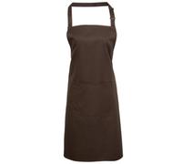 (One Size, Brown) Premier Ladies/Womens Colours Bip Apron With Pocket / Workwear